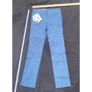ODIEUSES Women's Slim Fit Blue Pants Size M Cotton/Polyester New‎ With Tags